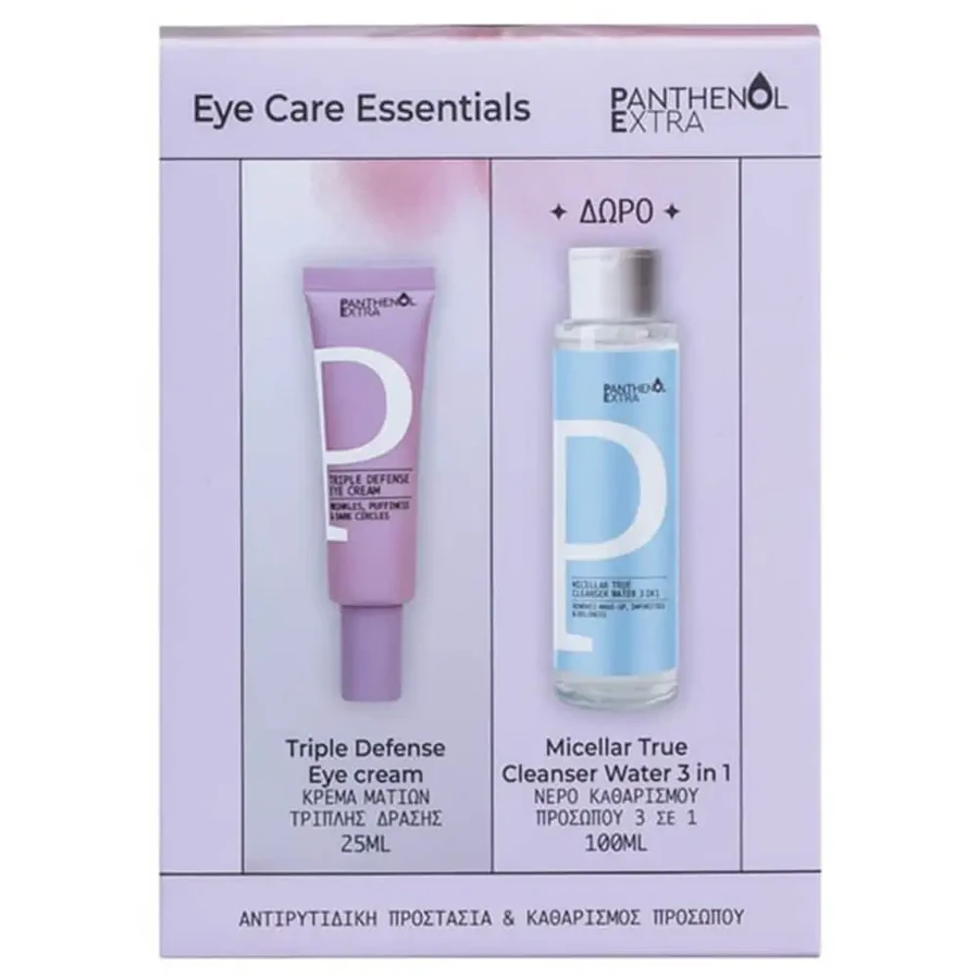 Пантенол Extra Promo Pack Triple Defence Eye Cream 25ml & FREE Micellar True Cleanser 3in1 100ml: цены и характеристики