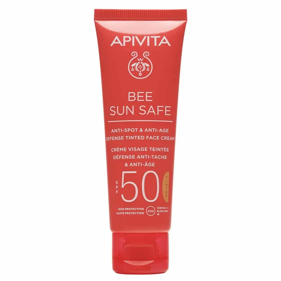 Apivita Bee Sun Safe Anti-Spot & Anti-Age Defence Tinted Face Cream SPF50 50ml: цены и характеристики