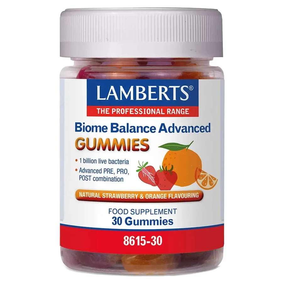 Lamberts Biome Balance Advanced Gummies с натуральным вкусом апельсина и клубники 30шт: цены и характеристики