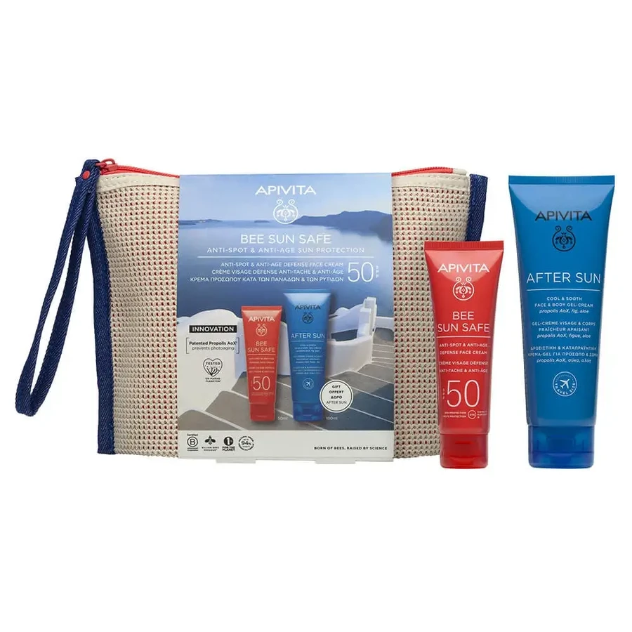 Apivita Promo Pack Bee Sun Safe Anti-Spot & Anti-Age Defence Face Cream SPF50 50ml & FREE After Sun Face & Body 100ml: цены и характеристики