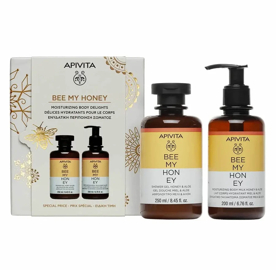 Apivita Promo Pack Bee My Honey гель для душа 250 мл и увлажняющее молочко для тела 200 мл: цены и характеристики