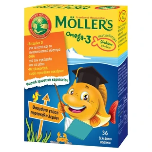 Moller's Omega 3 для дітей 36 рибних желейних шматочків