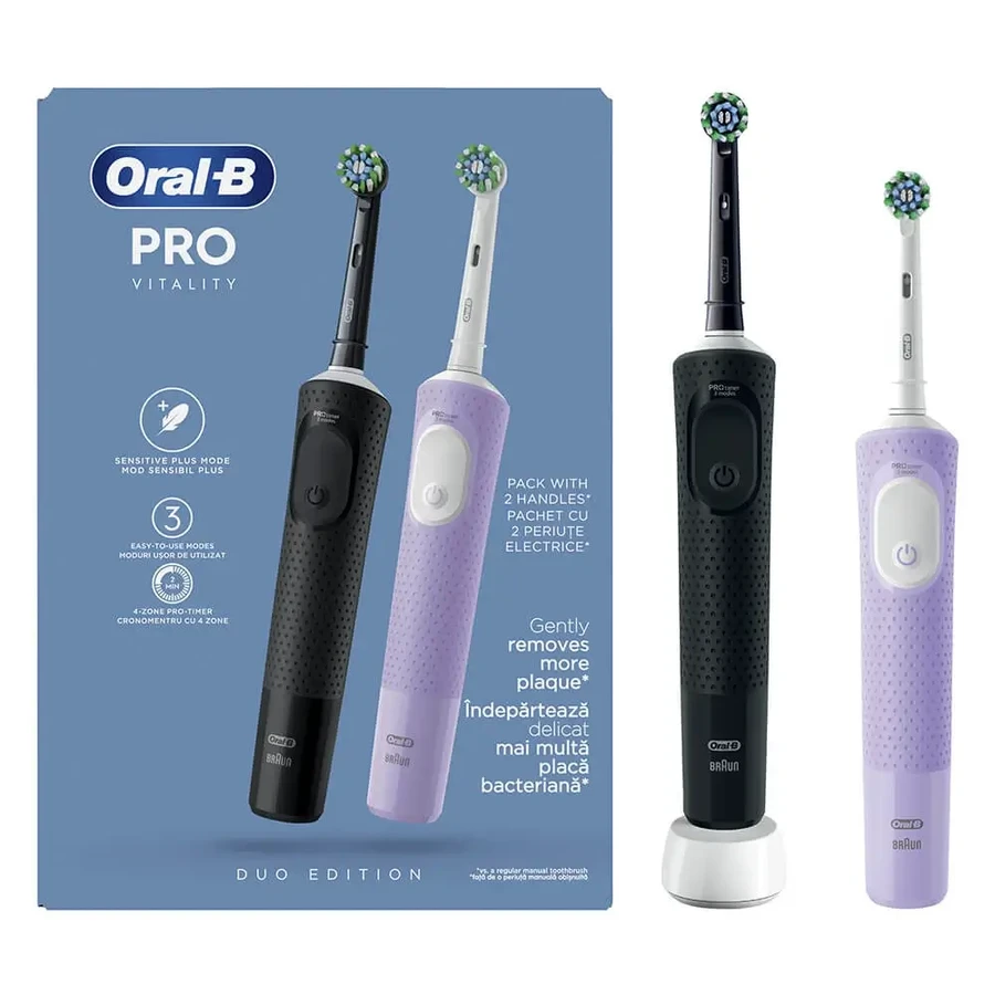 Oral B Vitality Pro Gift Edition Black & Pink Duo Pack 2шт: ціни та характеристики
