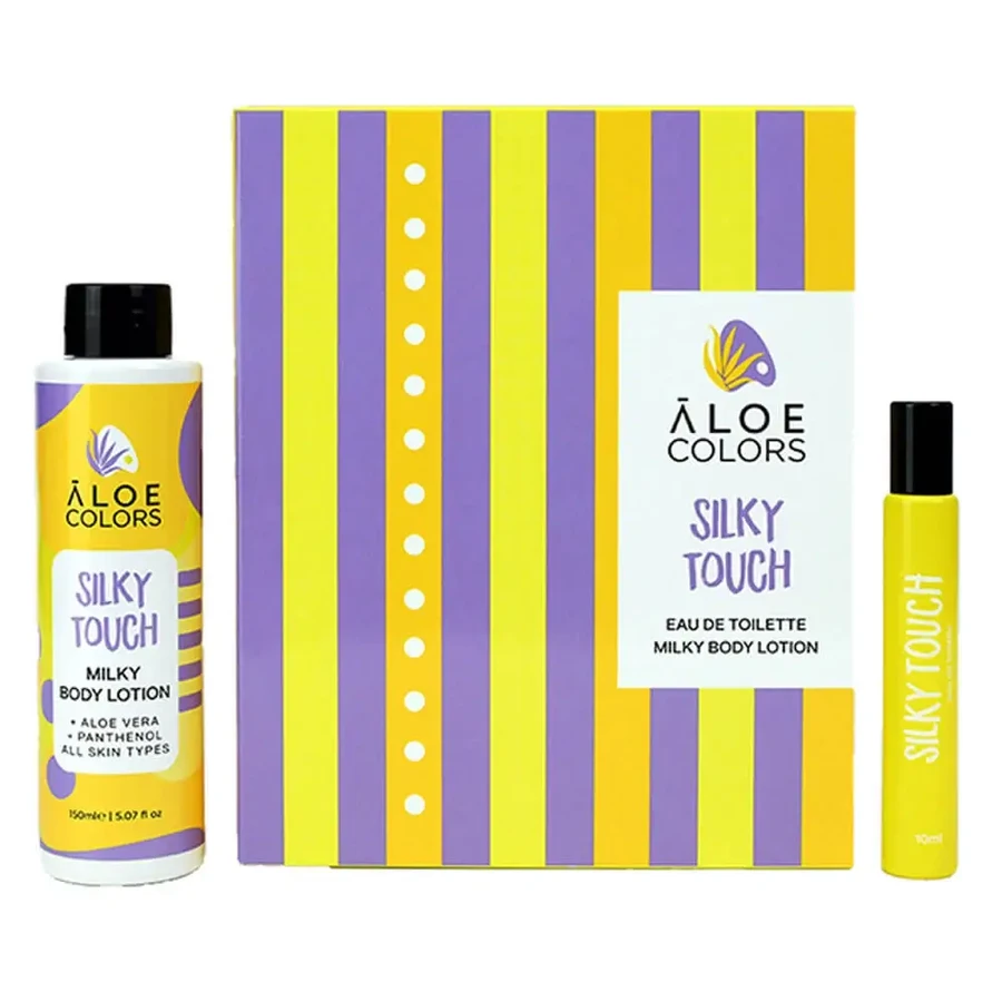 Aloe+ Colours Подарочный набор Silky Touch с лосьоном для тела 150 мл и туалетной водой 10 мл: цены и характеристики