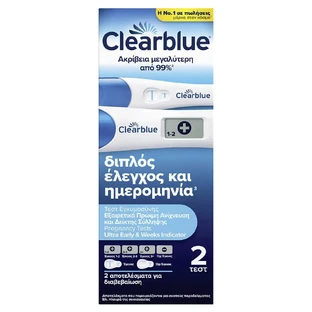 Подвійний тест на вагітність Clearblue на ранніх термінах і з визначенням дати (2 шт.)
