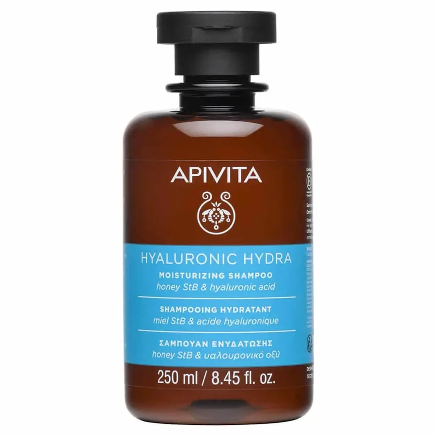 Зволожуючий шампунь Apivita Hyaluronic Hydra з медом StB та гіалуроновою кислотою 250 мл: ціни та характеристики