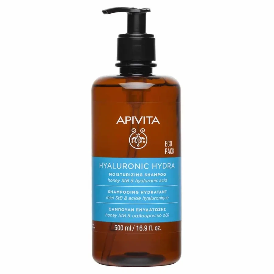 Apivita Hyaluronic Hydra зволожуючий шампунь з медом StB та гіалуроновою кислотою 500мл: ціни та характеристики