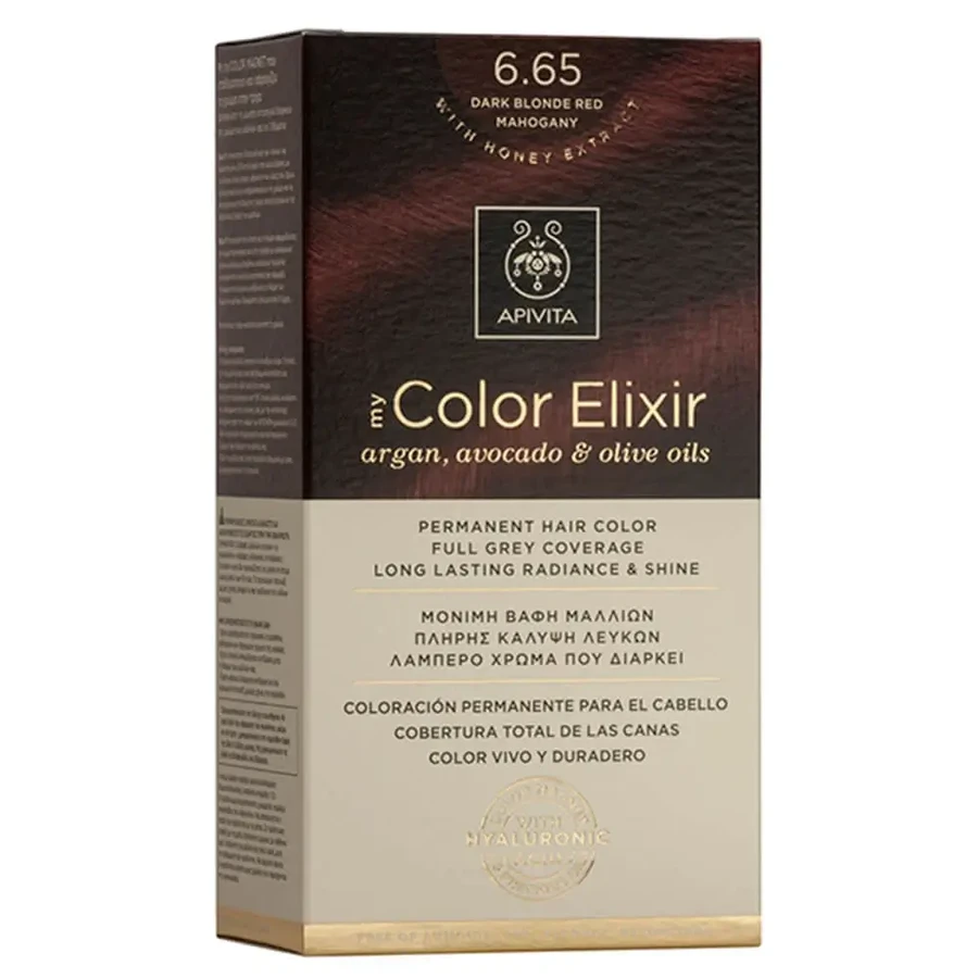 Apivita My Colour Elixir Перманентная краска для волос N6,65 Интенсивный красный: цены и характеристики