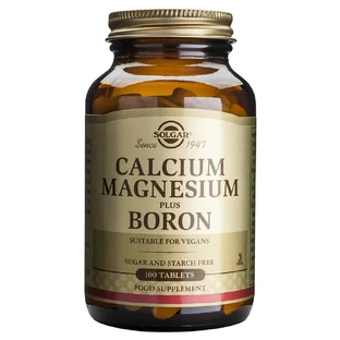Solgar Calcium Magnesium + Boron Tabs 100 Tabs