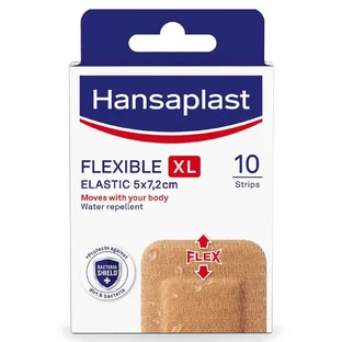 Hansaplast эластичные полоски XL эластичные пластыри 5x7,2см 10шт