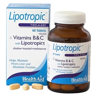 Health Aid Ліпотропний з вітамінами В і С та ліпотропний 60 веганських таблеток