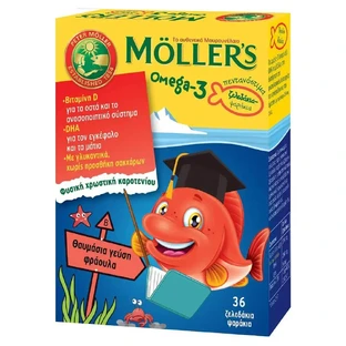 Moller's Омега 3 для детей 36 медуз рыба клубника