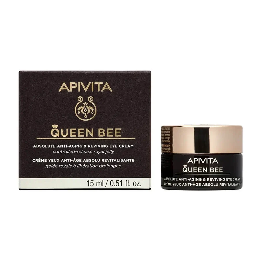 Apivita Queen Bee Total антивіковий та регенеруючий крем для шкіри навколо очей 15мл: ціни та характеристики