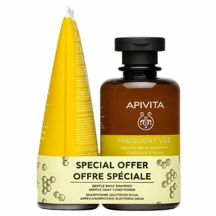 Apivita Promo Pack Ніжний щоденний шампунь для частого використання 250 мл та кондиціонер 150 мл