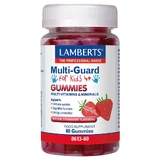 Lamberts Multi-Guard Kids Multi-Guard 4+ Жуйки з натуральним полуничним смаком 60шт