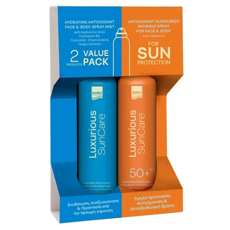 Розкішний набір SunCare Value Pack з невидимим спреєм для обличчя і тіла SPF50 200 мл та спреєм-туманом для обличчя і тіла 200 мл: ціни та характеристики