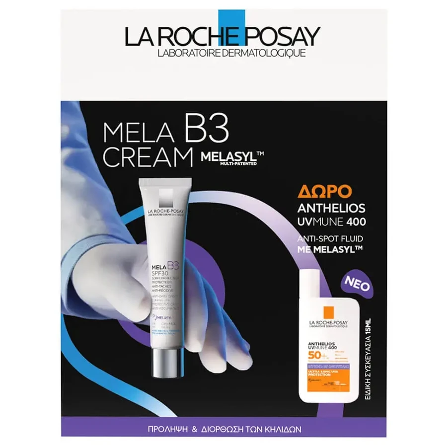 La Roche Posay Promo Pack Mela B3 Cream SPF30 30ml с Anthelios UVMune 400 Anti-Dark Spot Fluid SPF50+ 15ml FREE: цены и характеристики