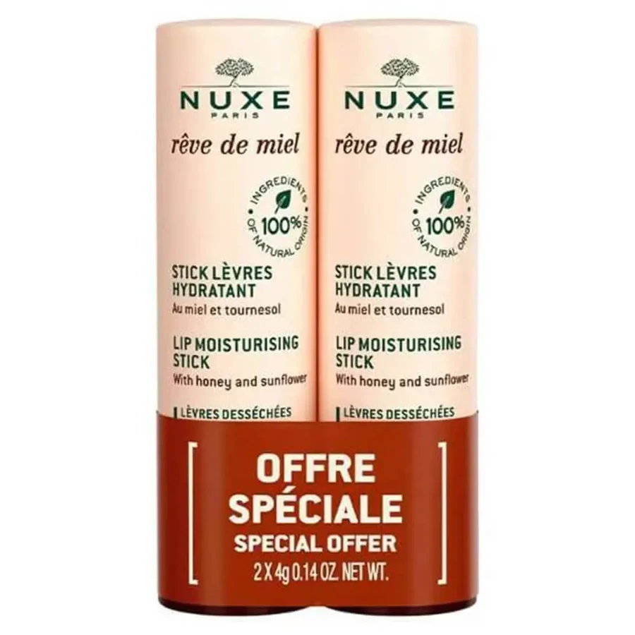 Nuxe Promo Pack Reve De Miel Увлажняющий стик для губ 2x4g: цены и характеристики