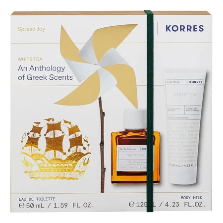 Korres Promo Pack Туалетная вода Белый чай Парфюм для женщин 50 мл и молочко для тела 125 мл: цены и характеристики