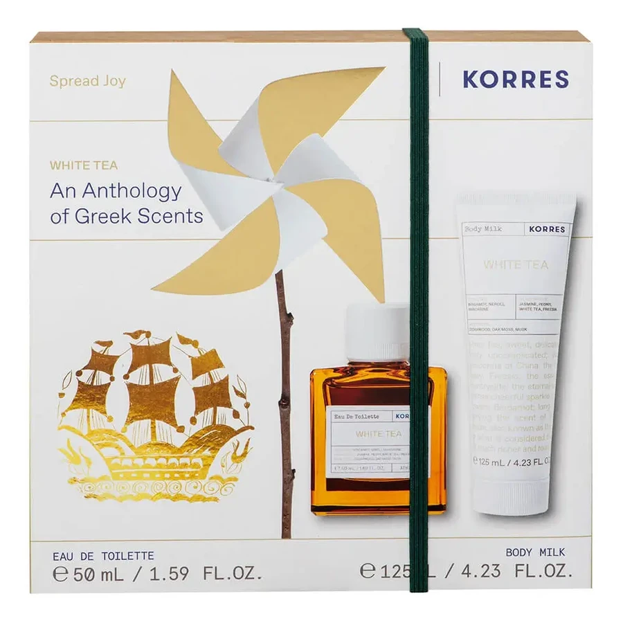 Korres Promo Pack Туалетная вода Белый чай Парфюм для женщин 50 мл и молочко для тела 125 мл: цены и характеристики