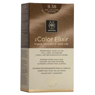 Еліксир для перманентної фарби для волосся Apivita My Color Elixir N9,38 Дуже світло-русявий медовий перламутр