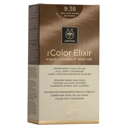 Еліксир для перманентної фарби для волосся Apivita My Color Elixir N9,38 Дуже світло-русявий медовий перламутр: ціни та характеристики