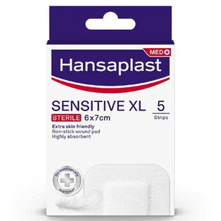 Hansaplast Med+ Sensitive XL стерильный 6x7см 5шт