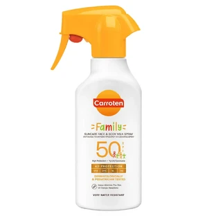 Молочко-спрей для обличчя та тіла Carroten Family Suncare SPF50 270мл