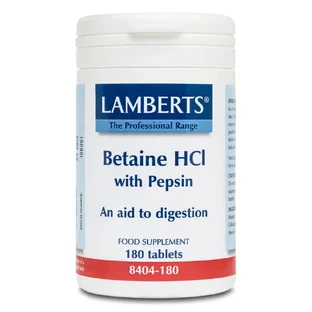 Lamberts Бетаїн HCL 324 мг Пепсин 180 таблетка