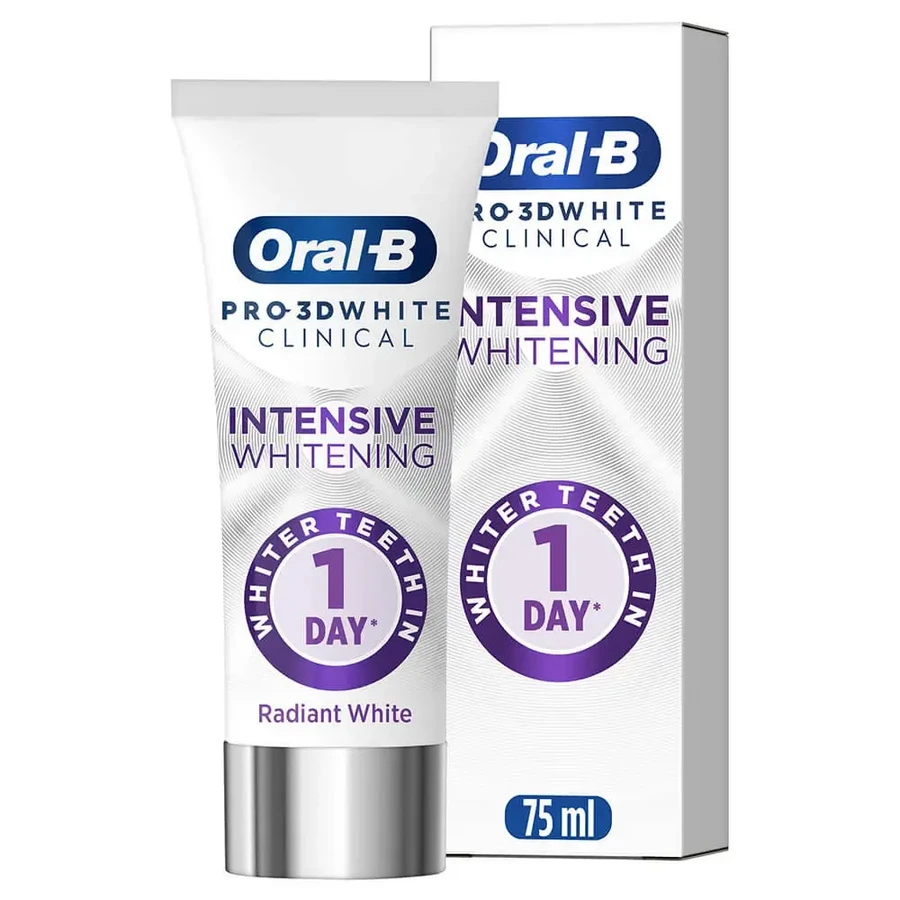 Oral B Pro 3D White 3D White Clinical Intensive Whitening Toothpaste 75ml: цены и характеристики