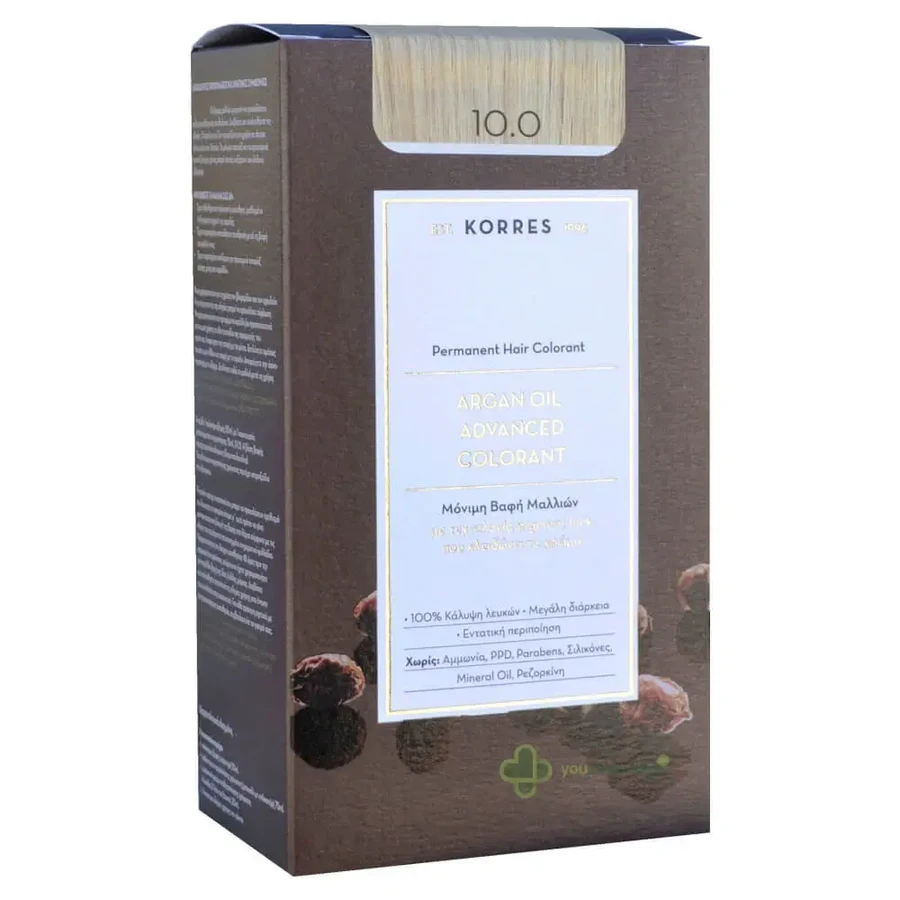 Korres Argan Oil Advanced Colourant N 10.0 Платиновый блондин натуральный: цены и характеристики