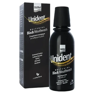 Intermed Unident Отбеливающий черный ополаскиватель для рта 250 мл