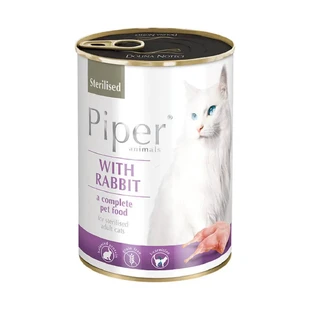 PIPER Animals Sterilised, Кролик, консерви вологі, беззернові для стерилізованих котів, (в асорті), 400г