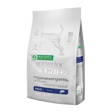 NATURES PROTECTION Superior Care Гипоаллергенный, Лосось, беззерновой сухой корм для собак с заболеваниями пищеварительной системы и дерматологическими заболеваниями, 1,5 кг: цены и характеристики