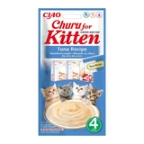 INABA Churu Kitten, тунець, мішечок, тюбик, беззернові ласощі для котів молодшого віку, (пюре), 56г
