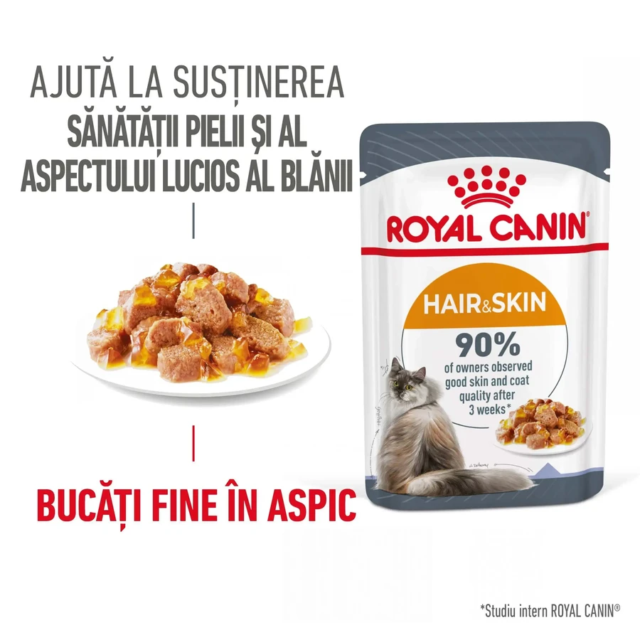 ROYAL CANIN Hair&Skin Care Adult вологий корм для котів шкіра та шерсть (в аскорбінці), 85г: ціни та характеристики