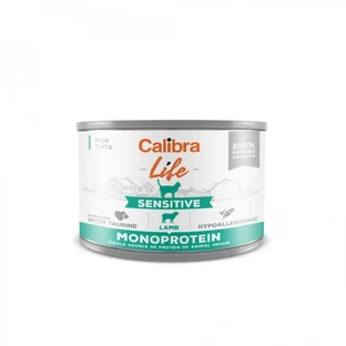 CALIBRA Life Sensitive, Ягненок, консервированный однобелковый беззерновой влажный корм для кошек, (паштет), 200 г