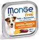 MONGE Fruit, XS-XL, Качка та апельсин, лоток, беззерновий вологий корм для собак, (у власному соку), 100г