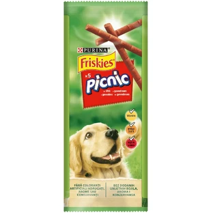 PURINA Friskies Фрискис Пикник, говядина, лакомство для собак, палочки, 42г