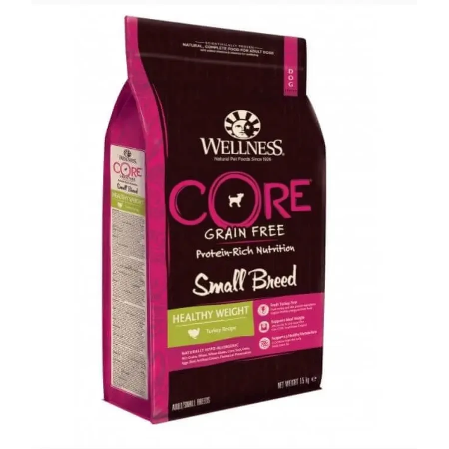 Wellness Core Small Breed, здоровый вес, индейка, 1,5 кг: цены и характеристики