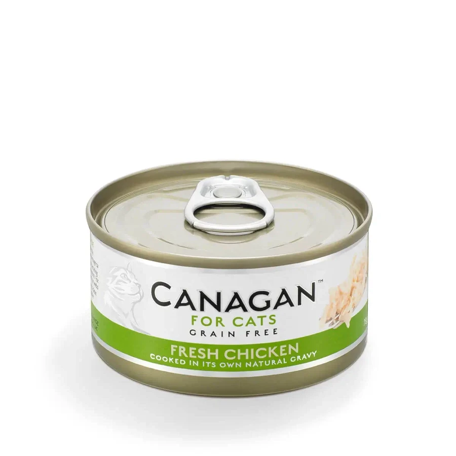 CANAGAN Fresh Chicken, Курица, консервированный беззерновой влажный корм для молодых и взрослых кошек, (в собственном соку), 75 г: цены и характеристики