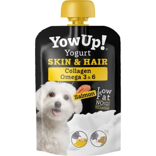YOWUP! Йогурт Hair & Skin, XS-XL, лосось, функциональные лакомства для собак, кожа и шерсть, (топпинг), 115 г