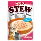 INABA Ciao Stew, лосось і курка, пакетик беззернового вологого корму для котів, (в соусі), 40г