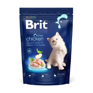 BRIT Premium by Nature Kitten, Chicken, сухой корм для кошек младших возрастов, 800 г