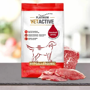 PLATINUM Vetactive Vetactive Hypoallergenic, XS-XL, Iberico, однобелковый сухой корм, беззерновой, однобелковый сухой корм для собак с аллергией, полувлажный, 5 кг