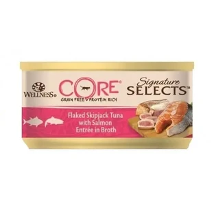 Wellness Core Signature Select Тунець та лосось Wellness Core Signature Select Вологий корм у супі, 79 г