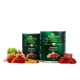 NUEVO Chickpea, нут, клюква и сафлоровое масло, XS-XL, консервированный влажный корм для собак, (паштет), 800 г