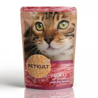 PETKULT Cat корм для котів, пакетик, беззерновий вологий корм для котів, 100г