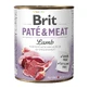 BRIT Pate &amp; Meat, ягня, консерви беззернові вологі для собак, (паштет з шматочками м'яса), 800г