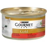 PURINA Gourmet Gourmet Gold Mousse, яловичина, консерви для котів, вологий корм, (паштет), 85г